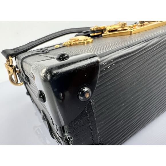 LOUIS VUITTON Petite Malle Epi Leather Crossbody Bag in Black - Picture 10 of 16
